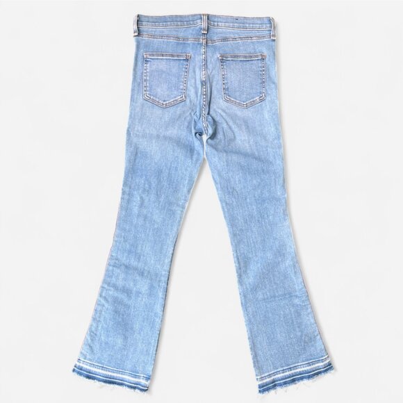 Veronica Beard Carolyn 10" Baby Boot Raw Hem Cropped Jeans Blue Size 26 - Picture 6 of 10